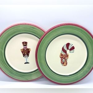 Christopher Radko Set of 2 Holiday Plates